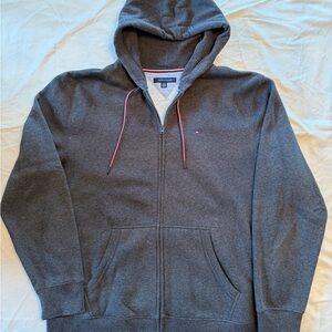 Tommy Hilfiger Men's Gray Full Zip Hoodie Track Suit